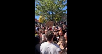 Dozens of Protesters Curse At and Swarm Charlie Kirk At Northern Arizona University (VIDEOS)