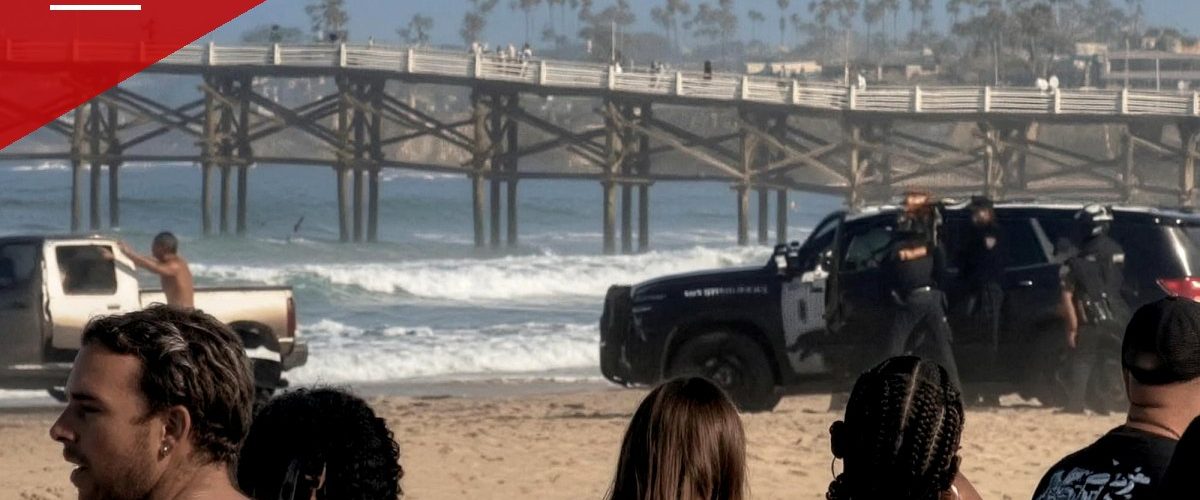 Pickup Chase Through Pacific Beach Ends With Suspect's Arrest on the Sand