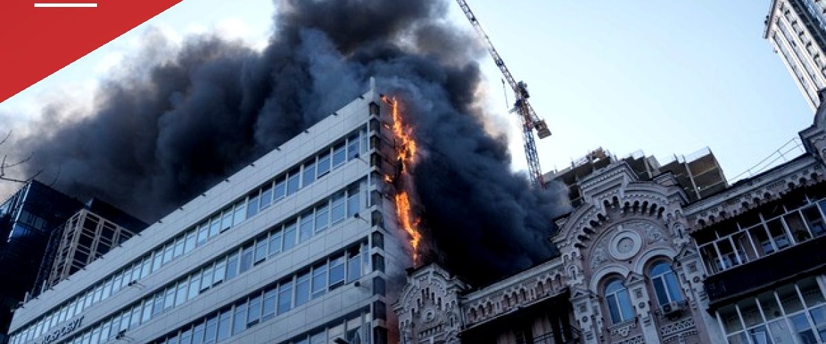 Russian Drone Strike Sets Fire to Ukraine's National Academy of Sciences in Kyiv