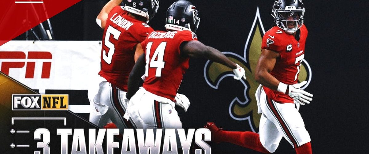 Falcons Rout Saints 45-24 Behind Michael Penix Jr., Bijan Robinson