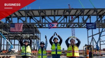 Intel Raises First Structural Truss at Long-Delayed New Albany Chip Plant