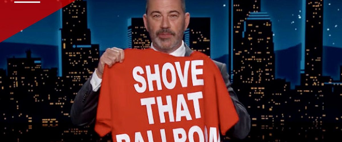 Kimmel Urges Fans to Keep Heckling Trump Over White House Ballroom With Crude Chant