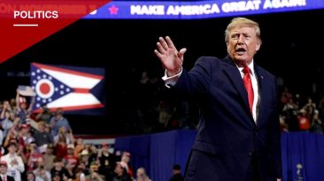 Trump Crowd Chants 'Deport' in Youngstown After Federal Agents Search Omar's Home